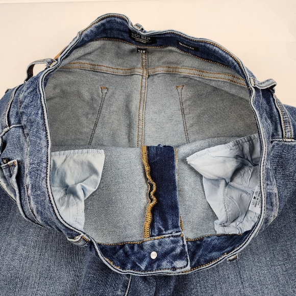 Judy Blue Hi Waist Skinny Fit Frayed Sharkbite Hem Blue Jean JB8842 Plus 24W - Picture 6 of 12